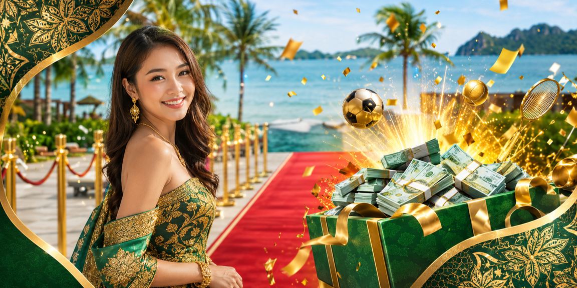 Pemain menyemak tawaran promosi kasino di Langkawi dengan motif batik tempatan